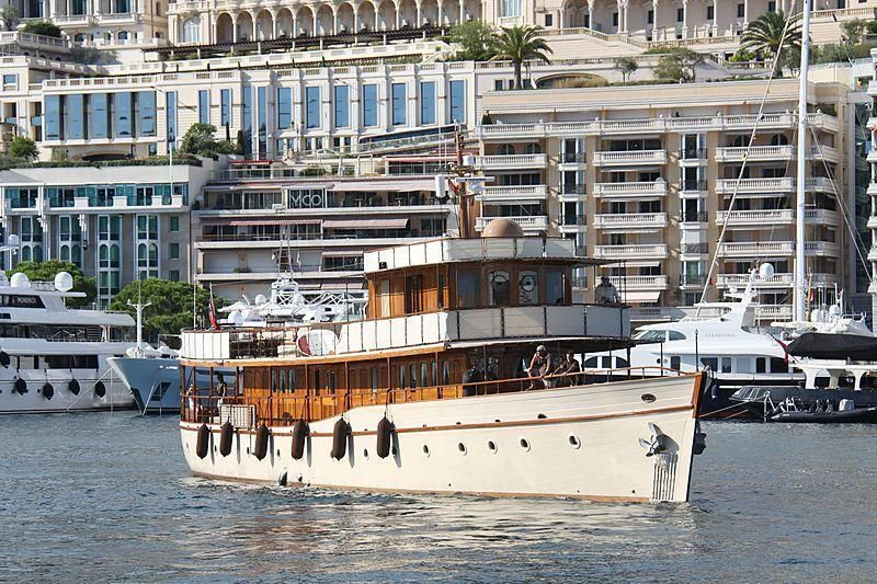 a boat in the water aboard OVER THE RAINBOW OF LONDON Yacht for Charter
