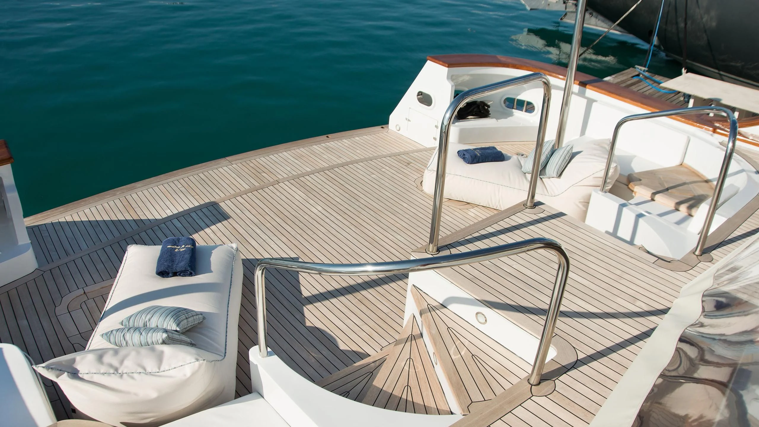 a boat on the water aboard WIND OF FORTUNE Yacht for Charter