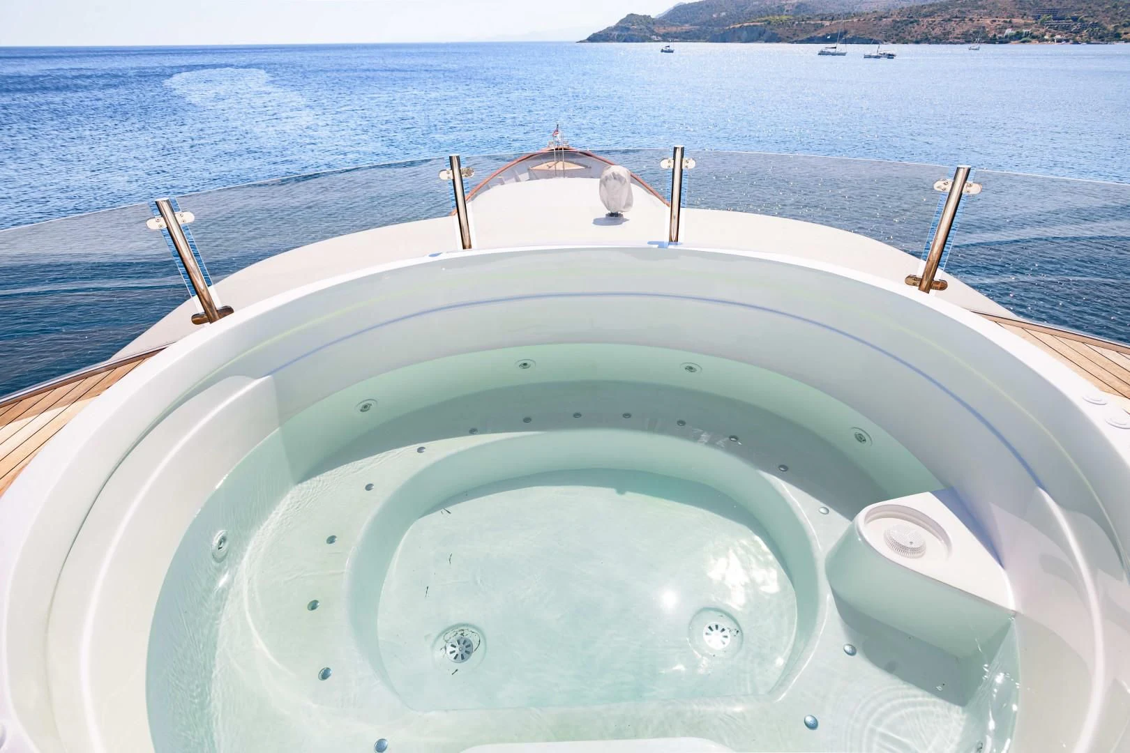 a pool on a boat aboard WIND OF FORTUNE Yacht for Charter