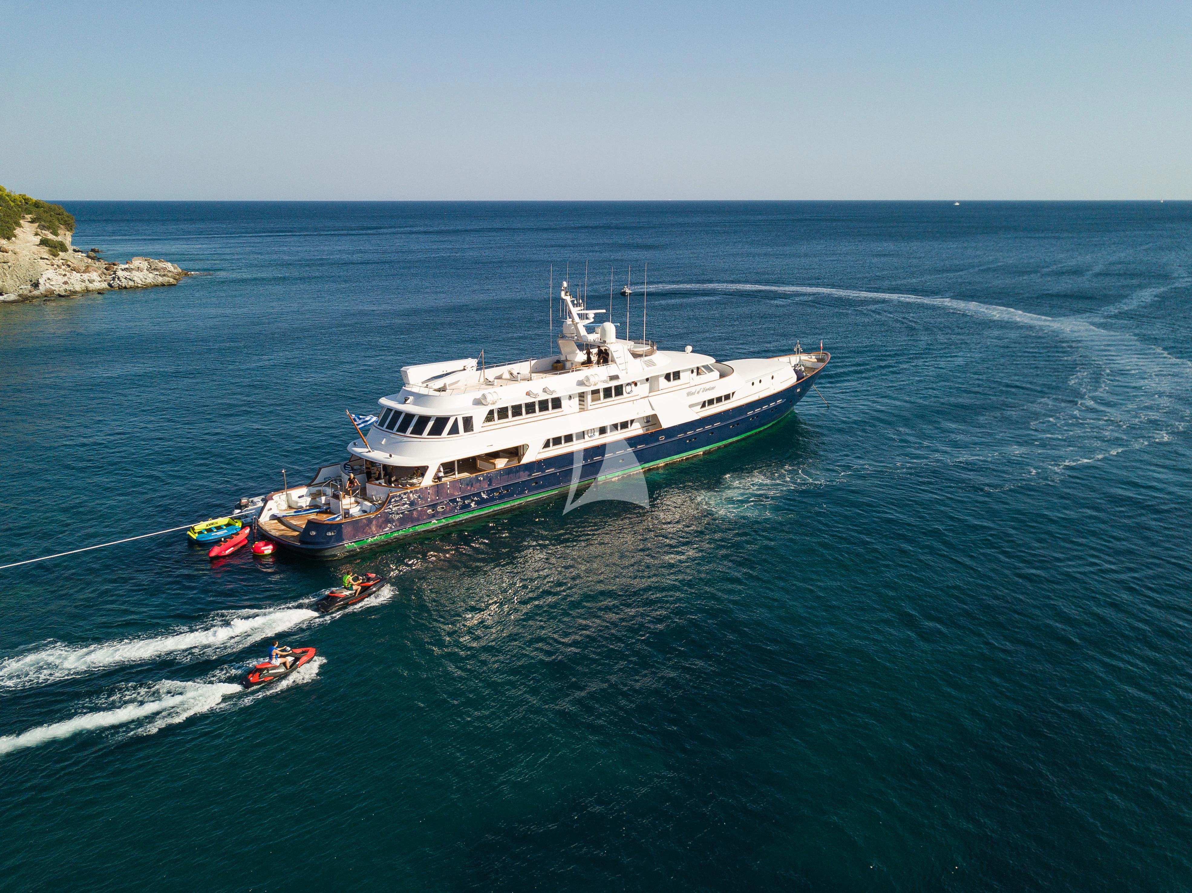 a ship in the water aboard WIND OF FORTUNE Yacht for Charter