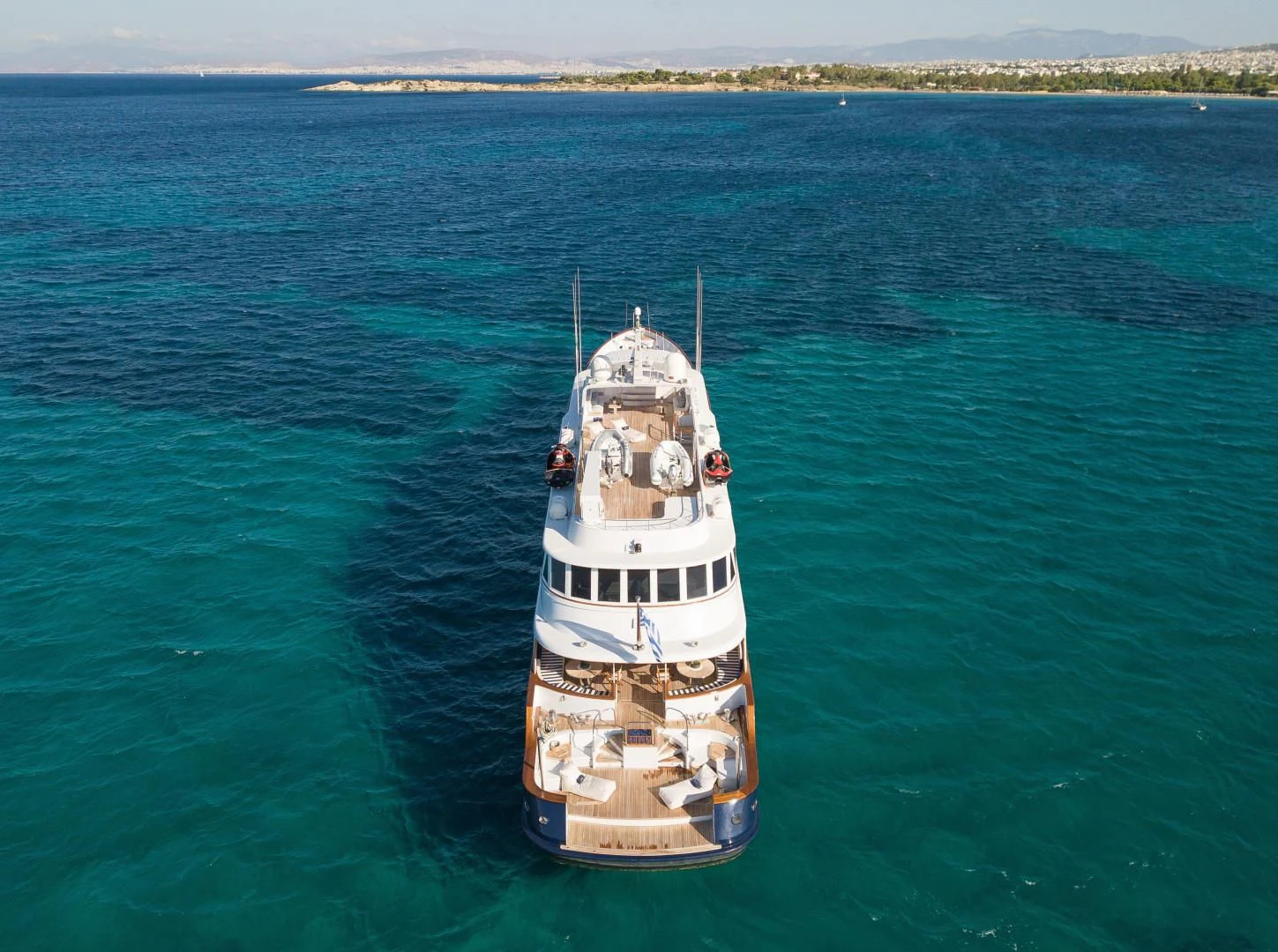 a boat on the water aboard WIND OF FORTUNE Yacht for Charter