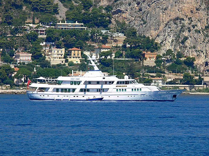 a boat on the water aboard LADY BEATRICE Yacht for Sale