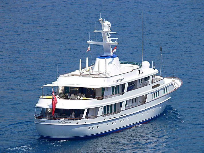 a boat on the water aboard LADY BEATRICE Yacht for Sale