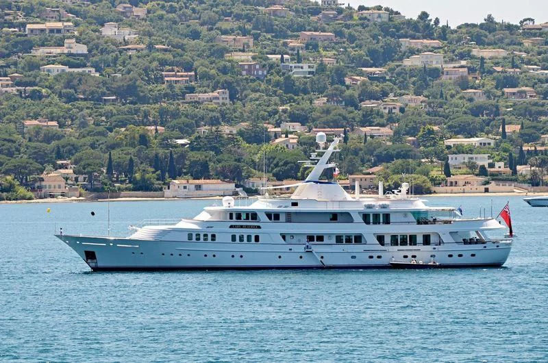 a boat on the water aboard LADY BEATRICE Yacht for Sale