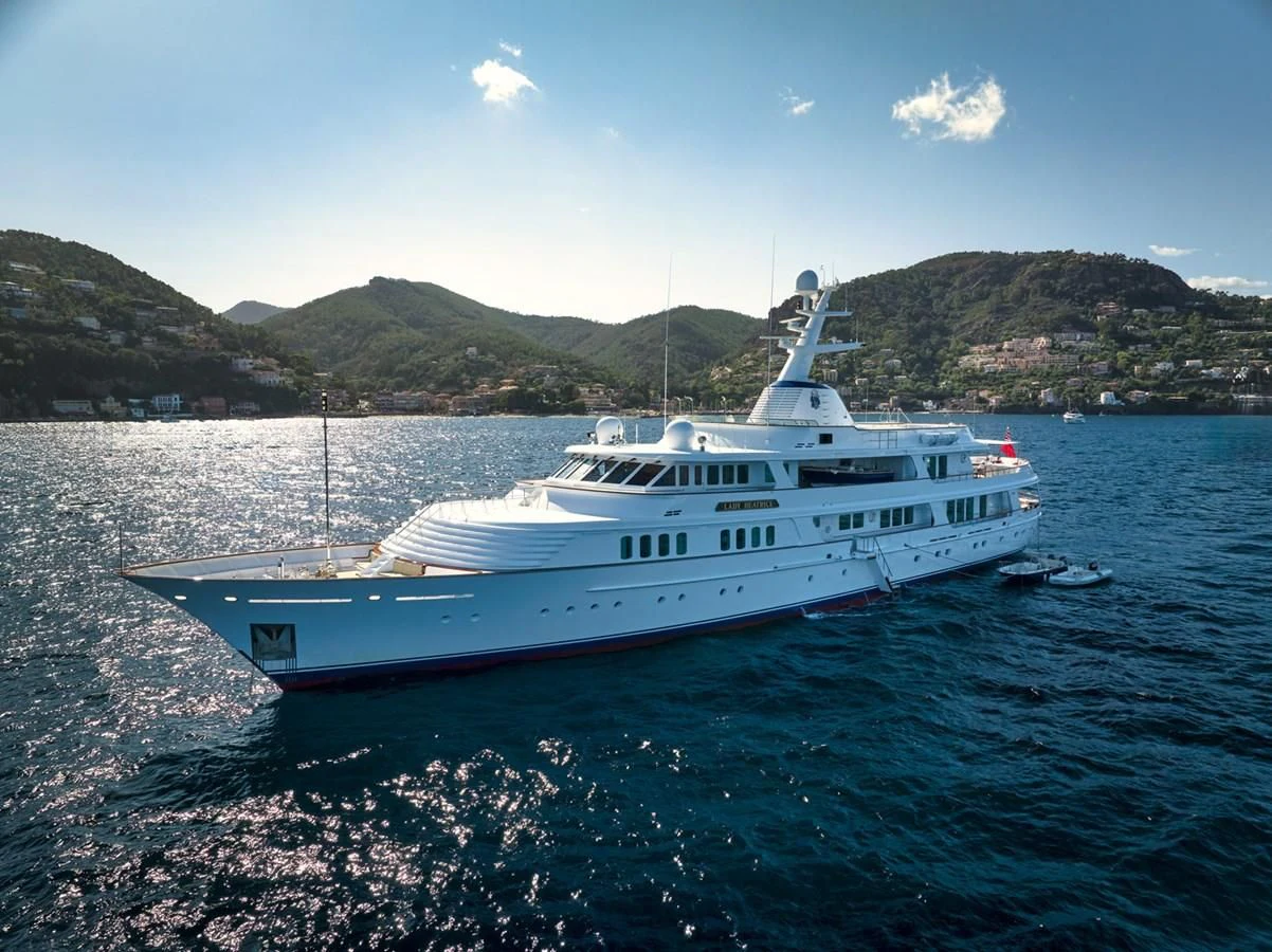 a boat in the water aboard LADY BEATRICE Yacht for Sale