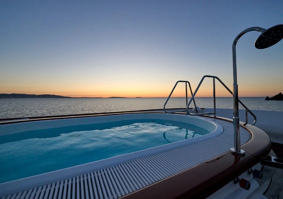 a boat on the water aboard LADY BEATRICE Yacht for Sale