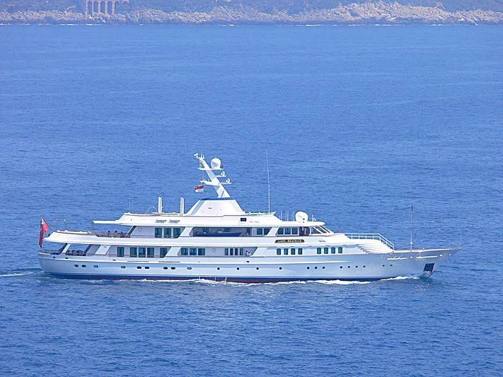a boat in the water aboard LADY BEATRICE Yacht for Sale