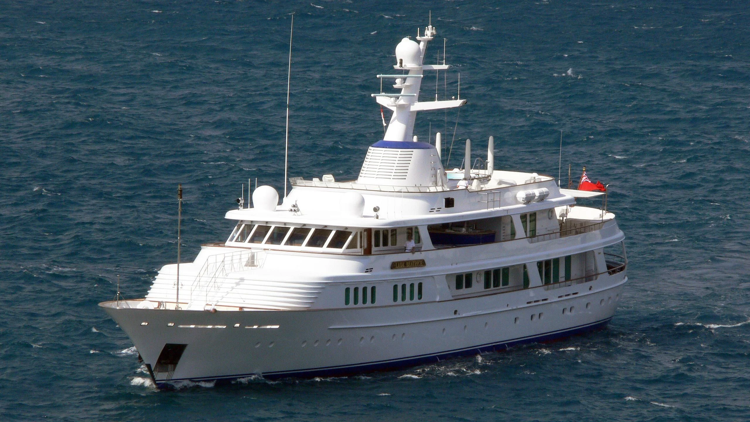 a boat on the water aboard LADY BEATRICE Yacht for Sale