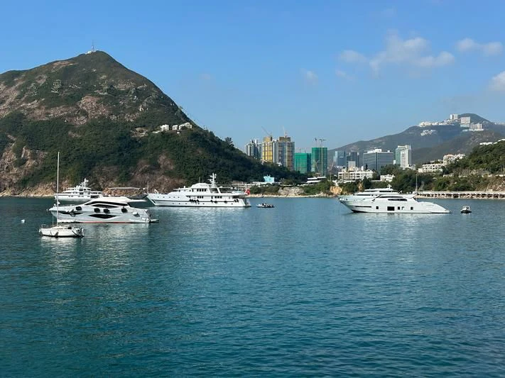 boats in the water aboard PROMISE Yacht for Sale