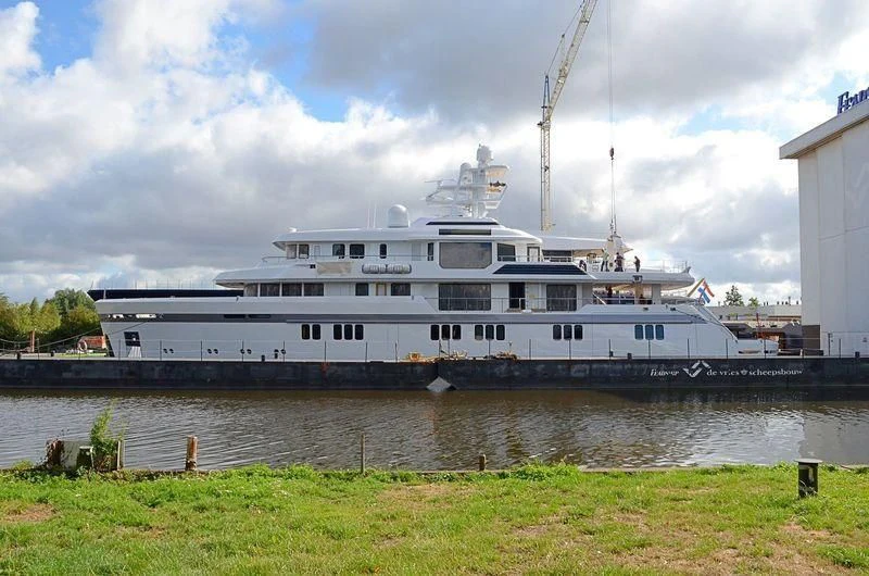 a large white ship aboard PROMISE Yacht for Sale