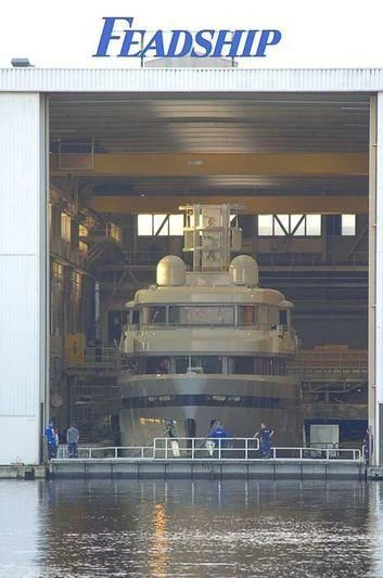 a building with a large balcony aboard PROMISE Yacht for Sale