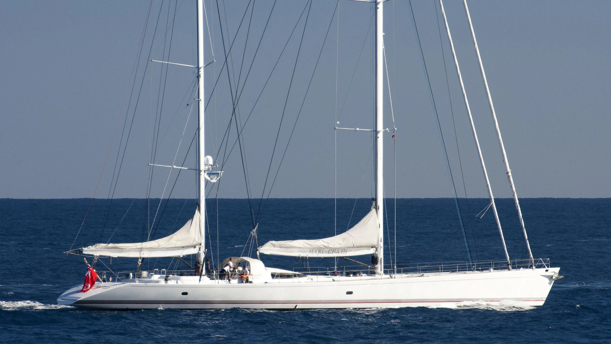 a sailboat on the water aboard MARI-CHA III Yacht for Sale