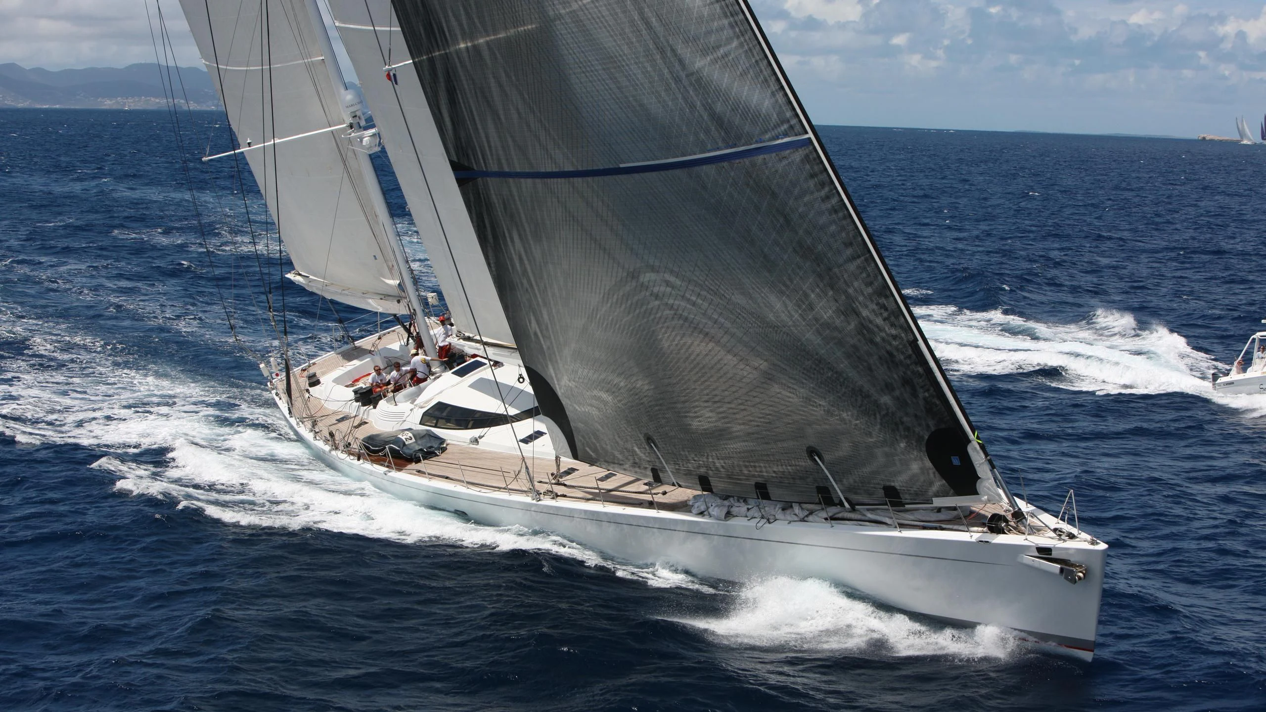 a sailboat on the water aboard MARI-CHA III Yacht for Sale