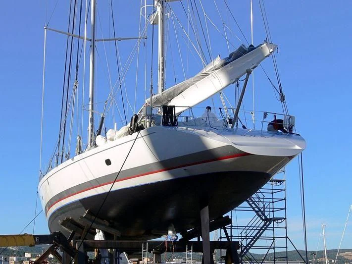 a boat on the water aboard MARI-CHA III Yacht for Sale