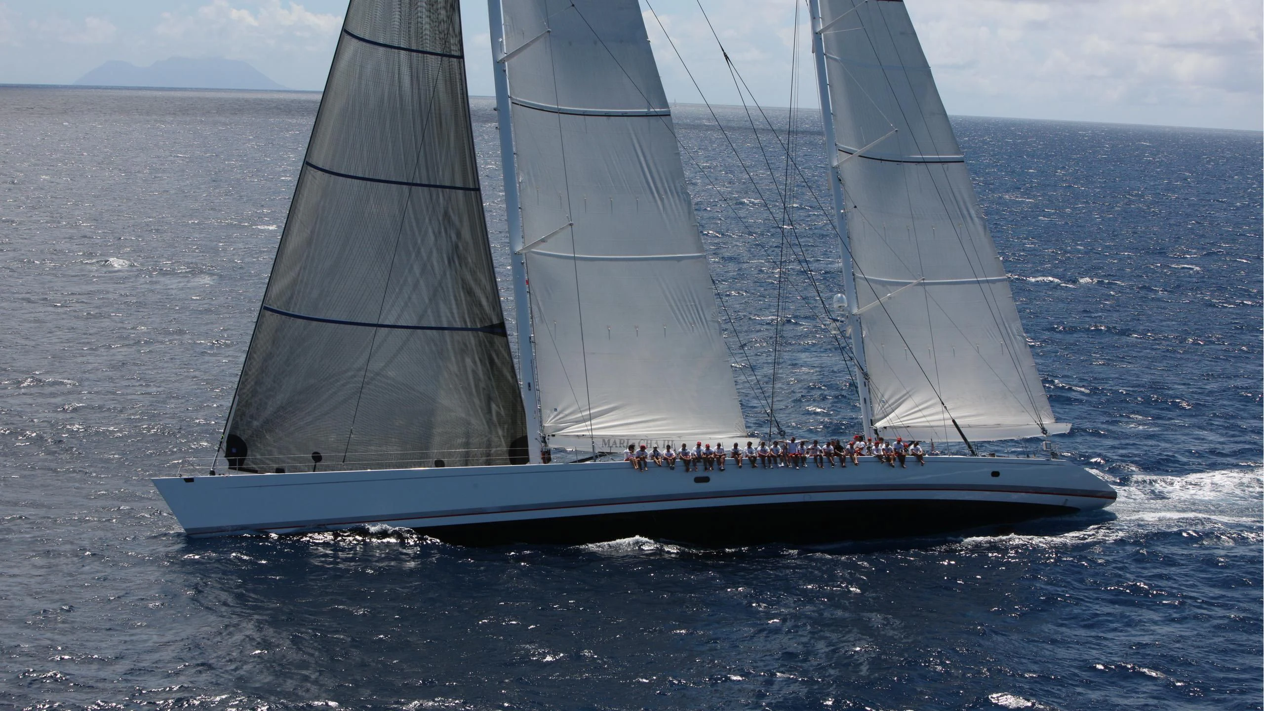 a sailboat on the water aboard MARI-CHA III Yacht for Sale