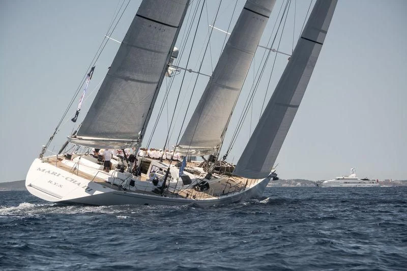 a sailboat on the water aboard MARI-CHA III Yacht for Sale