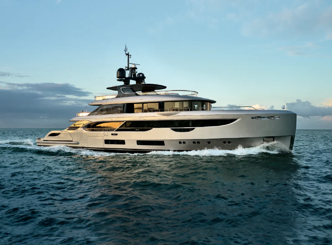 a boat on the water aboard WAVE Yacht for Sale