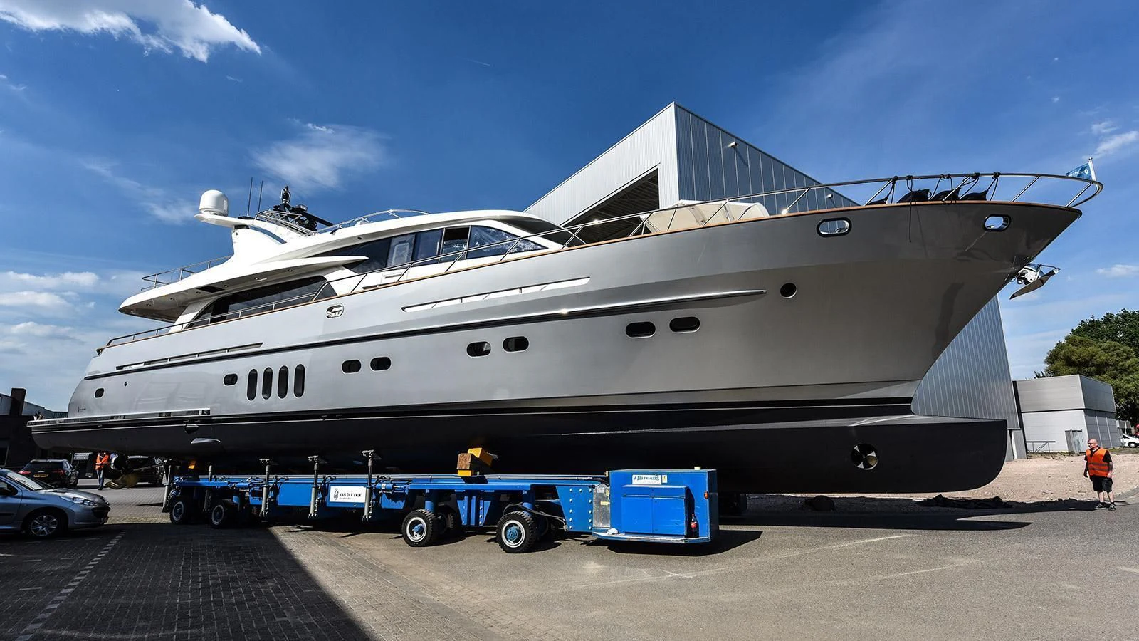 a large white yacht aboard ANEMELI Yacht for Sale