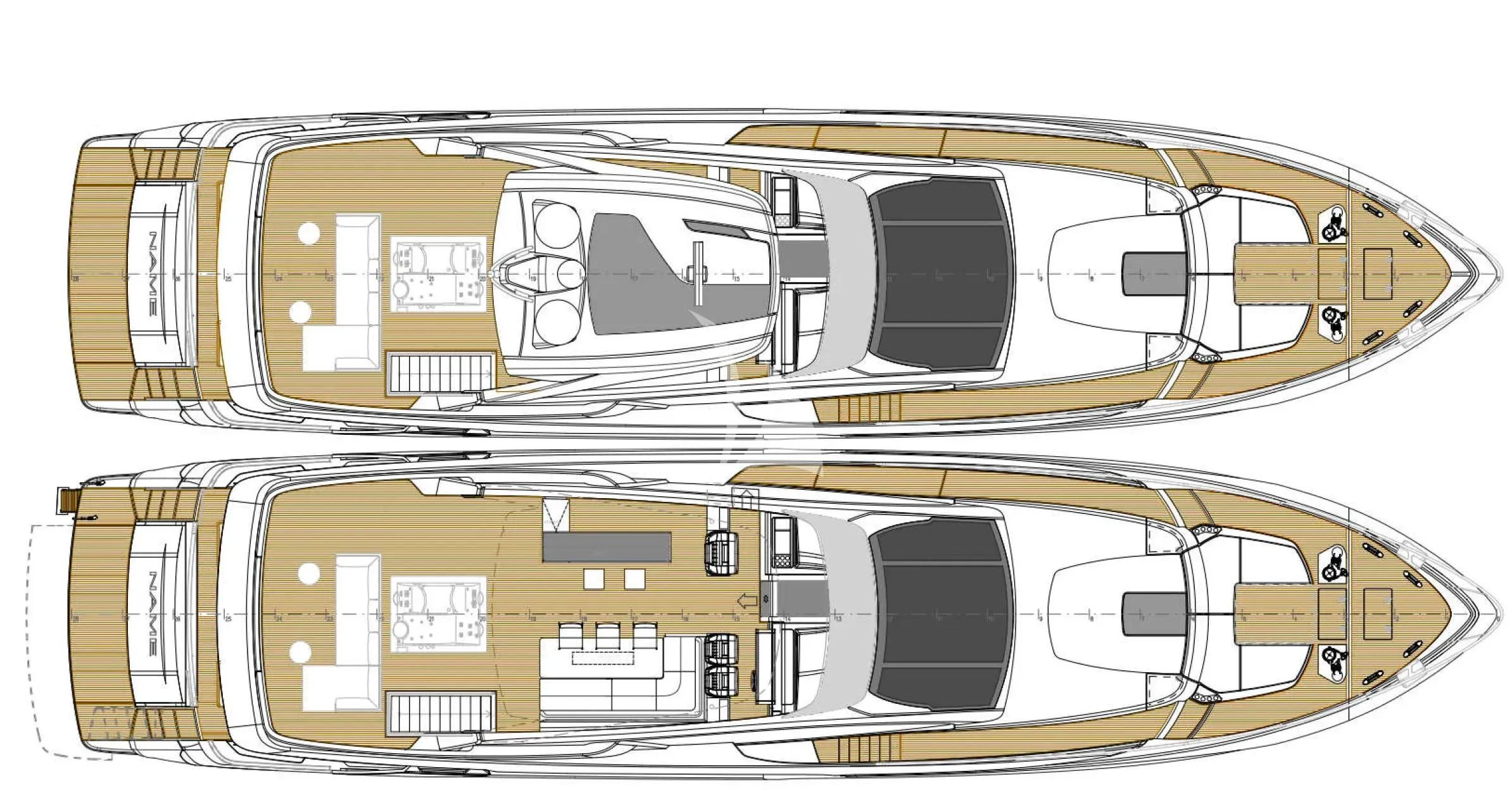 diagram, engineering drawing aboard MEMORIES Yacht for Sale