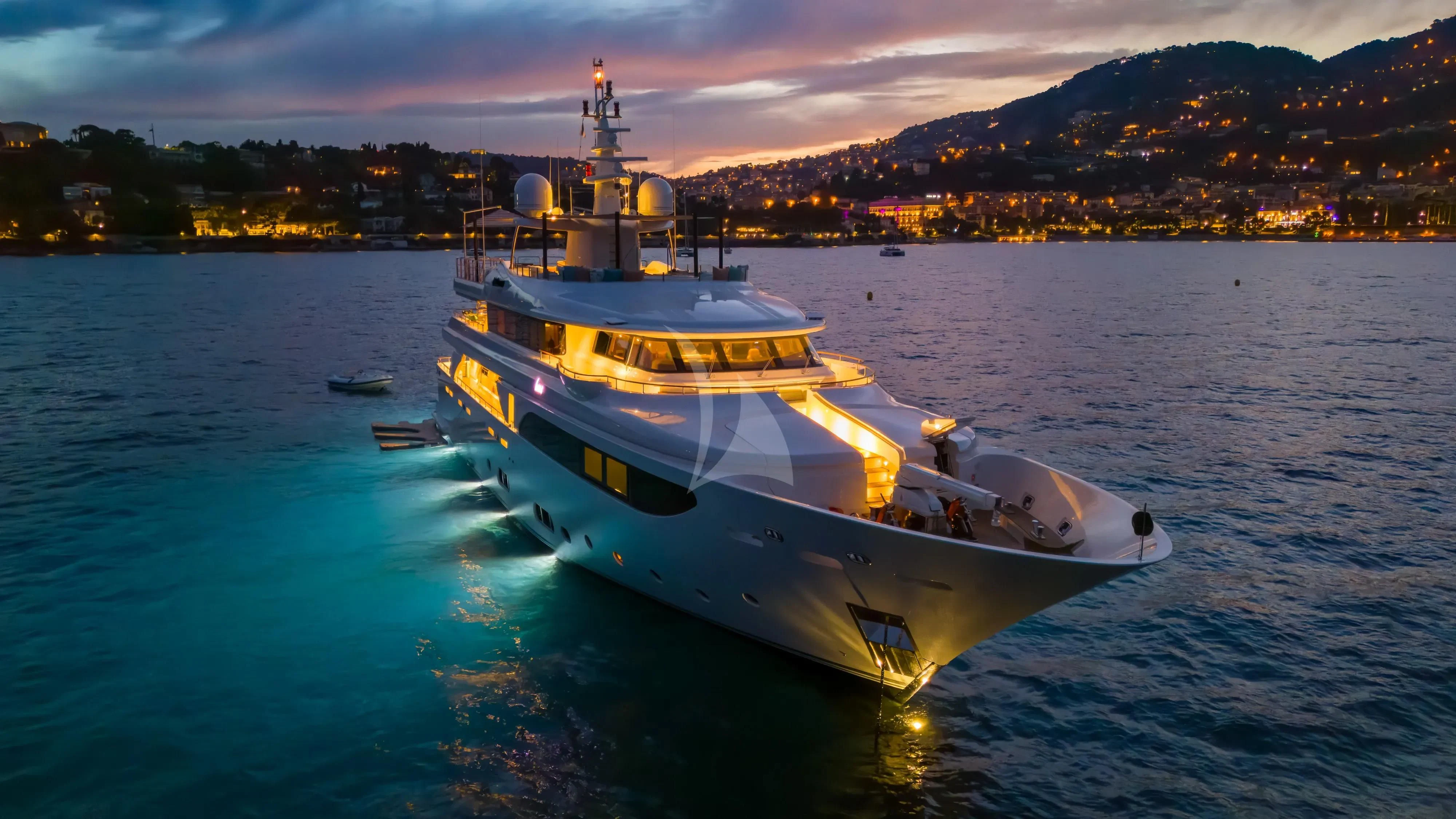 a boat in the water aboard HANA Yacht for Charter