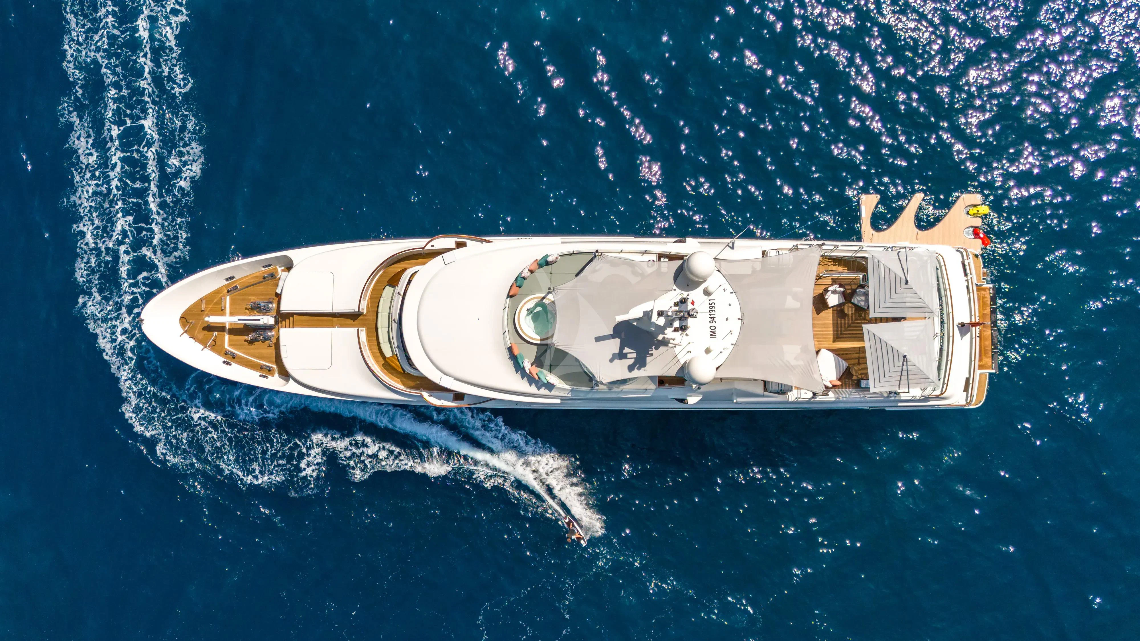 a space ship in space aboard HANA Yacht for Charter