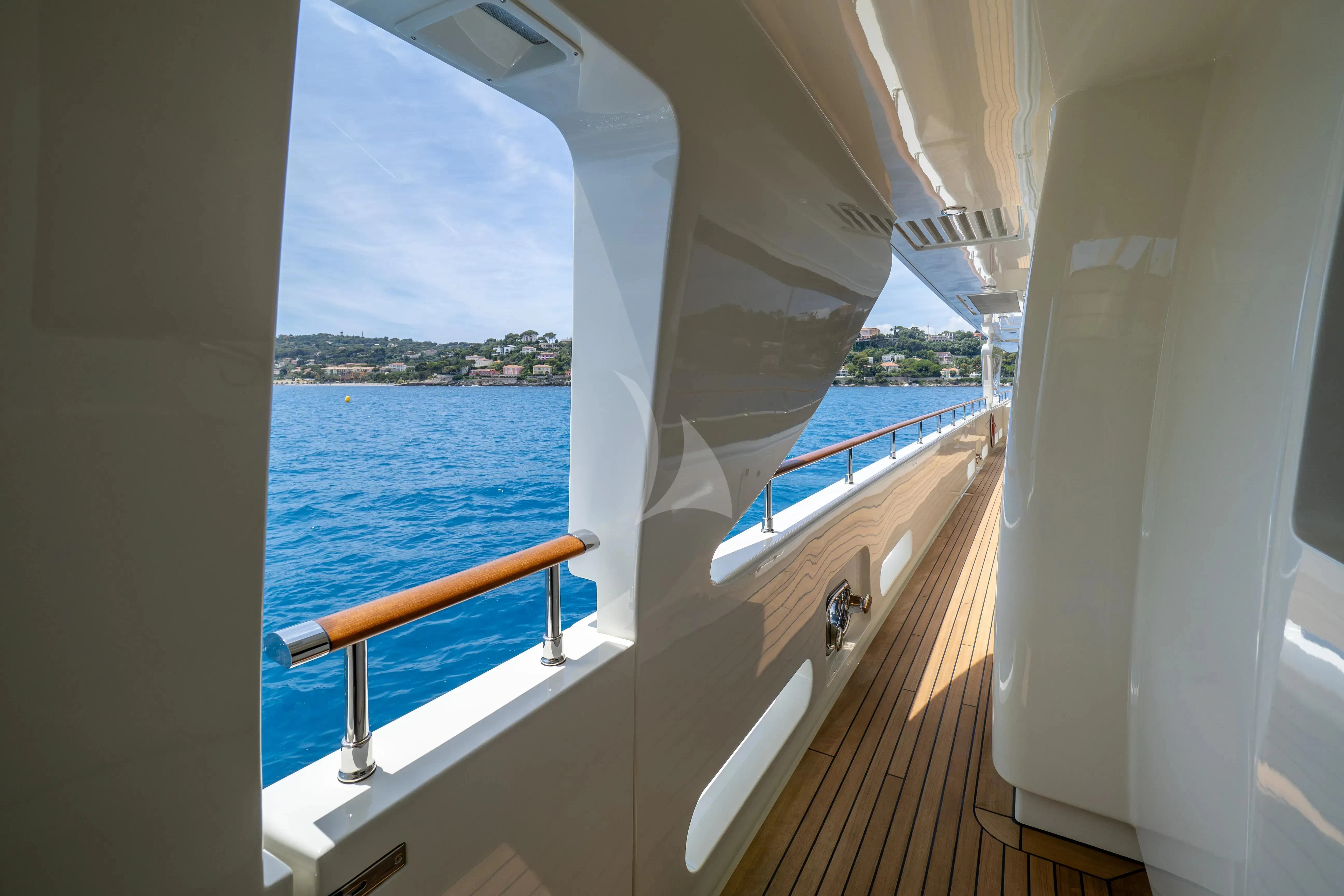 a boat on the water aboard HANA Yacht for Charter
