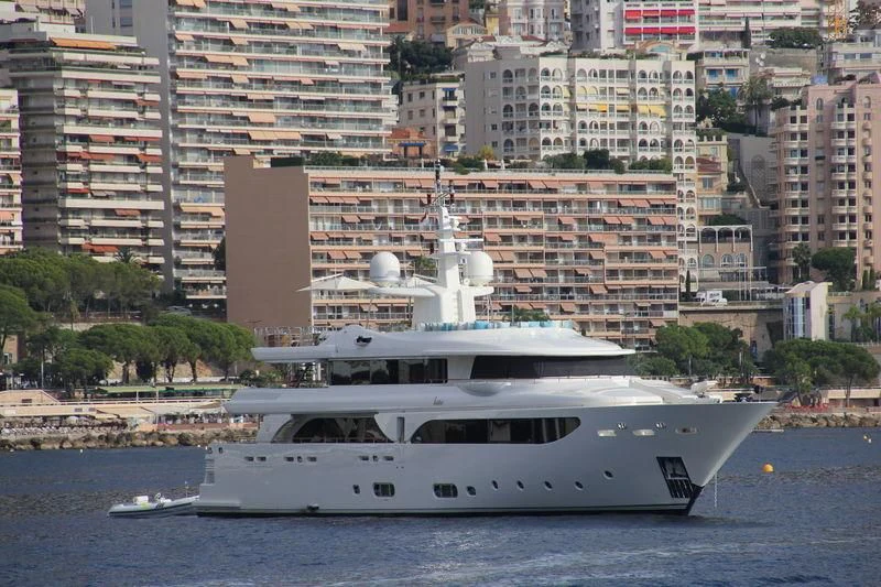 a boat on the water aboard HANA Yacht for Charter