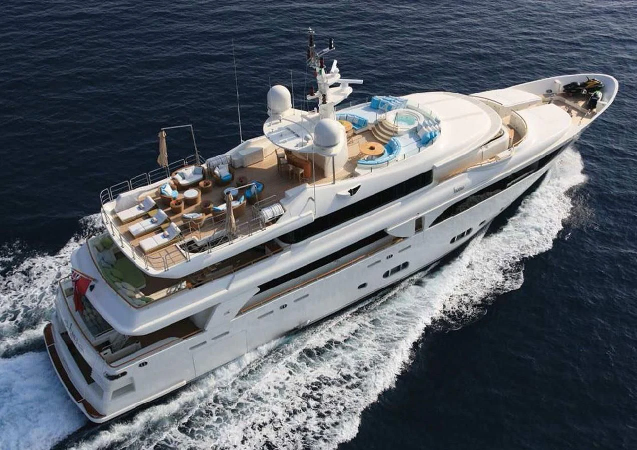 a ship on the water aboard HANA Yacht for Charter