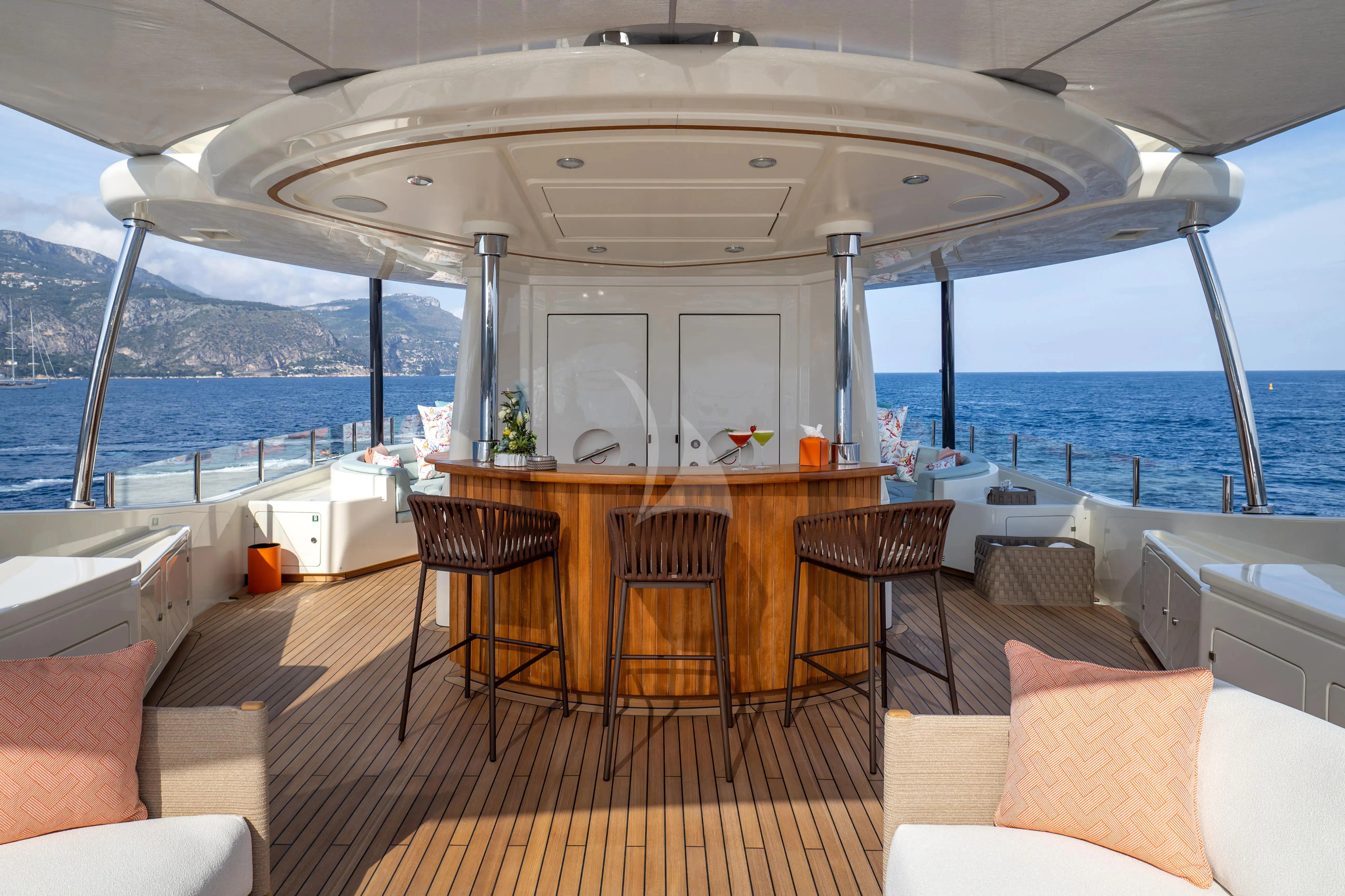 a boat on the water aboard HANA Yacht for Charter