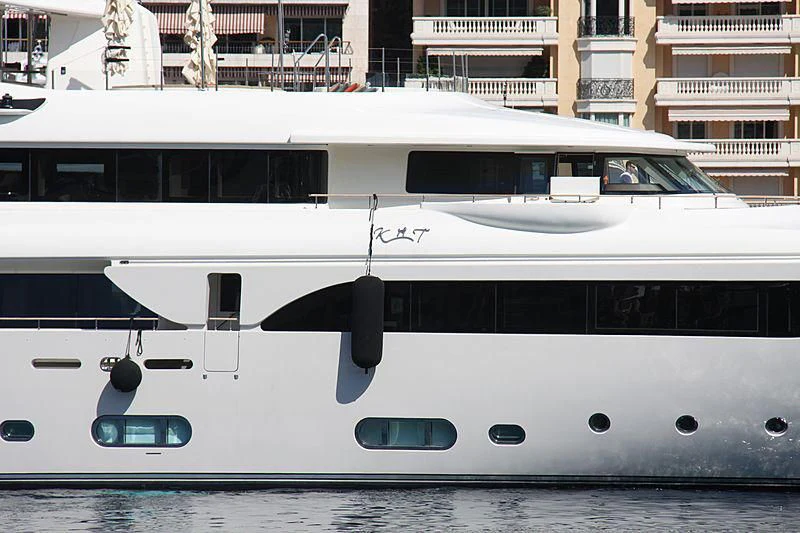 a white yacht in the water aboard HANA Yacht for Charter