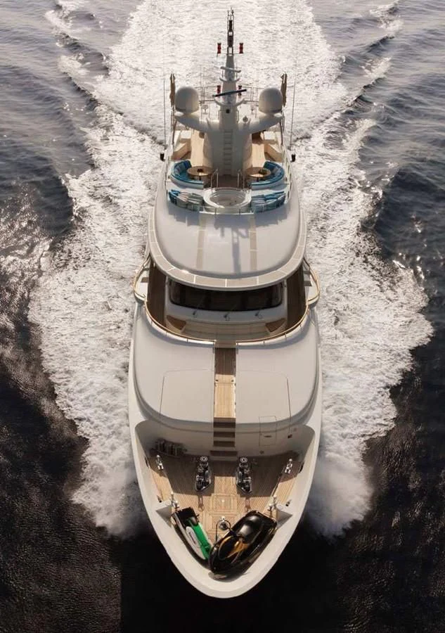 a boat in the water aboard HANA Yacht for Charter