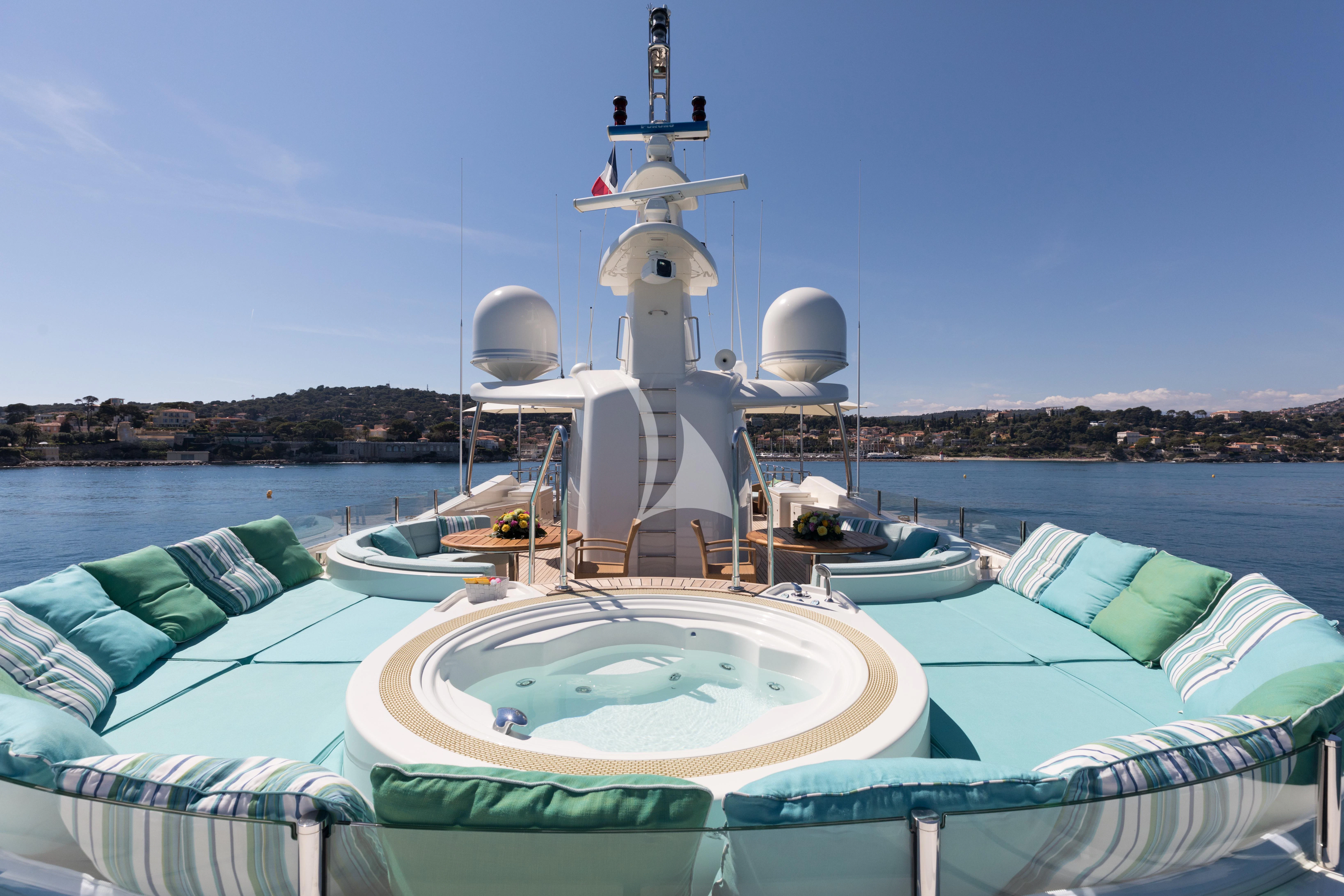 a boat on the water aboard HANA Yacht for Charter