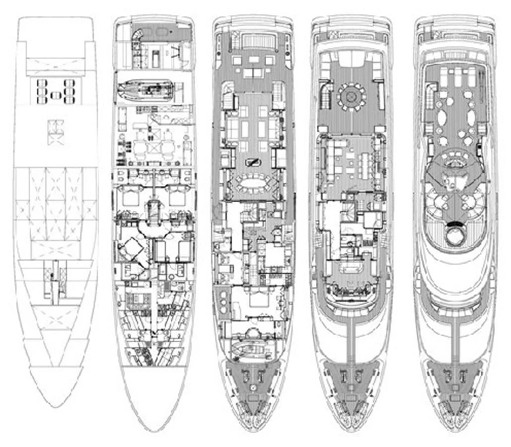diagram aboard HANA Yacht for Charter