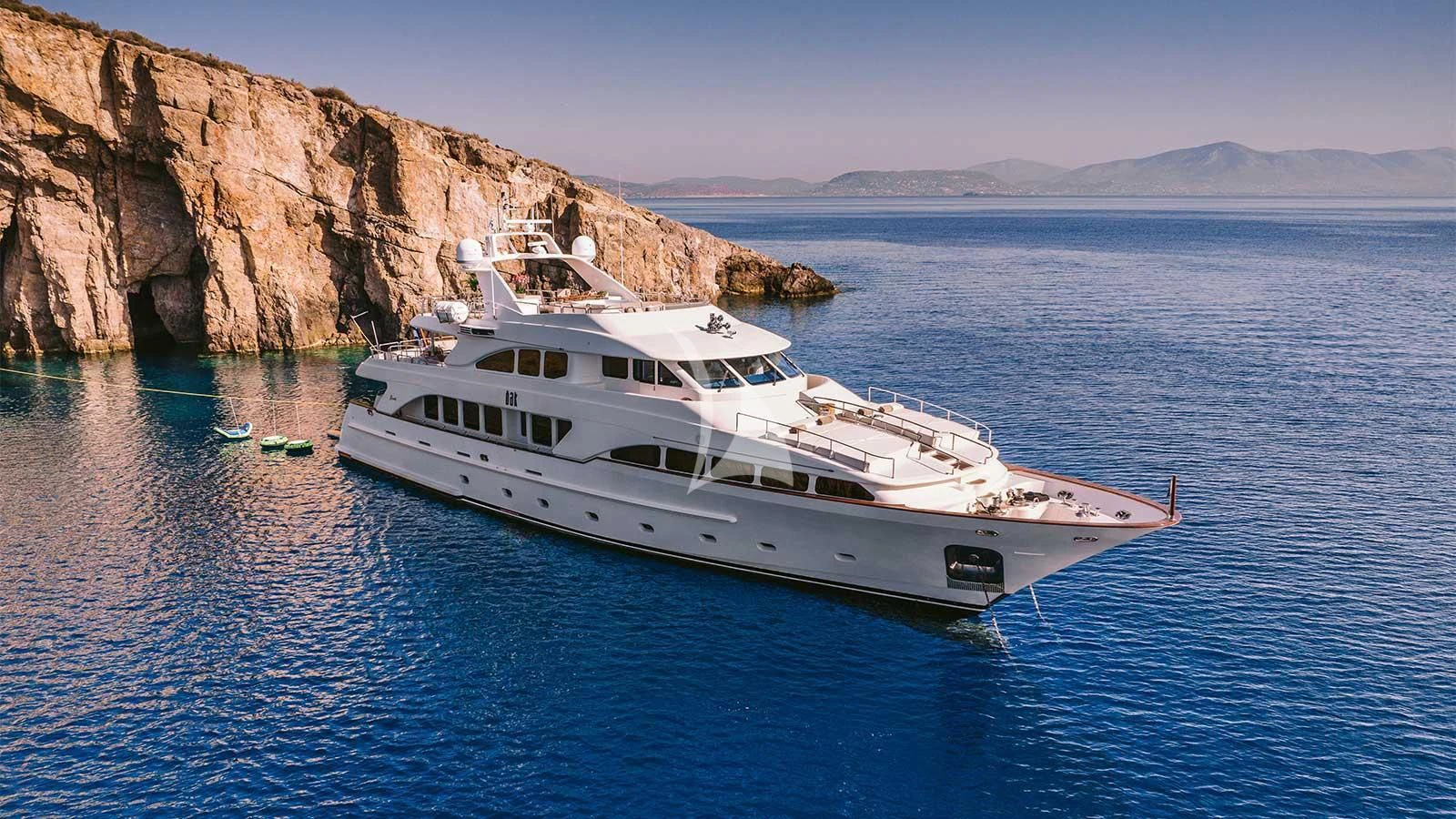 a boat on the water aboard OAK Yacht for Charter