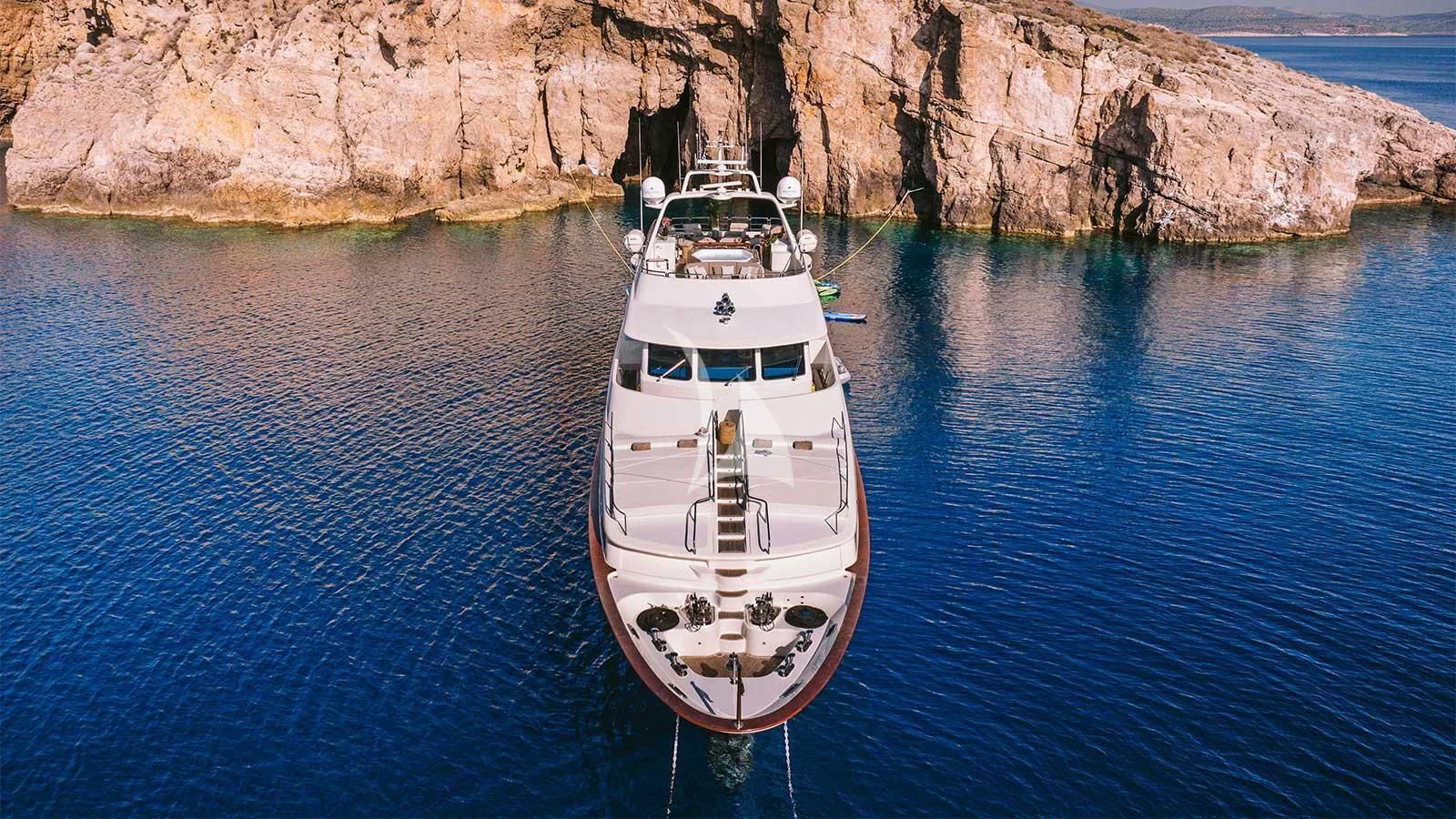 a boat in the water aboard OAK Yacht for Charter