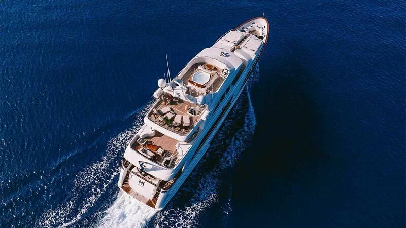 a ship in the water aboard OAK Yacht for Charter