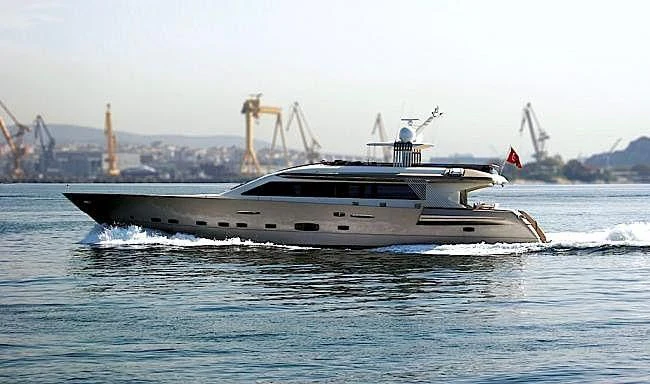 a boat on the water aboard GOLDEN K Yacht for Sale