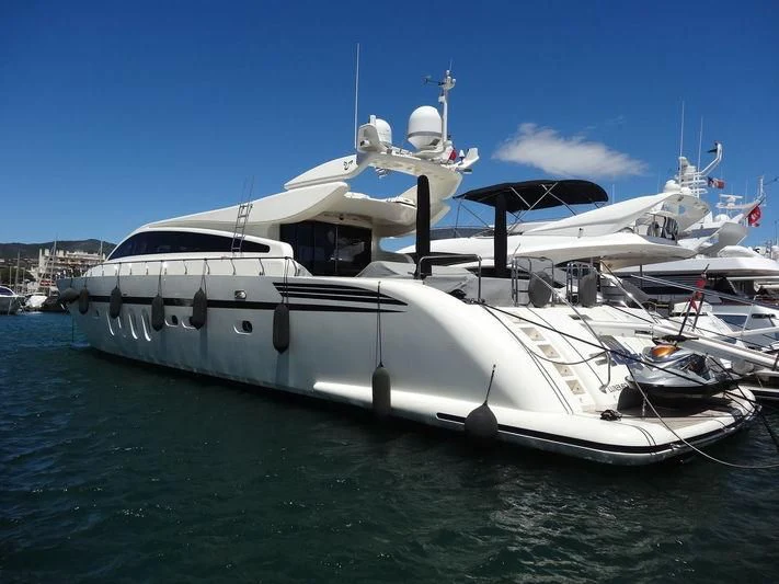 a boat in the water aboard LA ROMANA Yacht for Sale