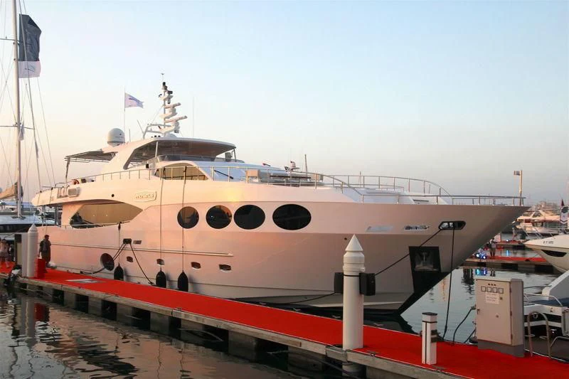 a large white ship aboard ANONYMUS Yacht for Sale
