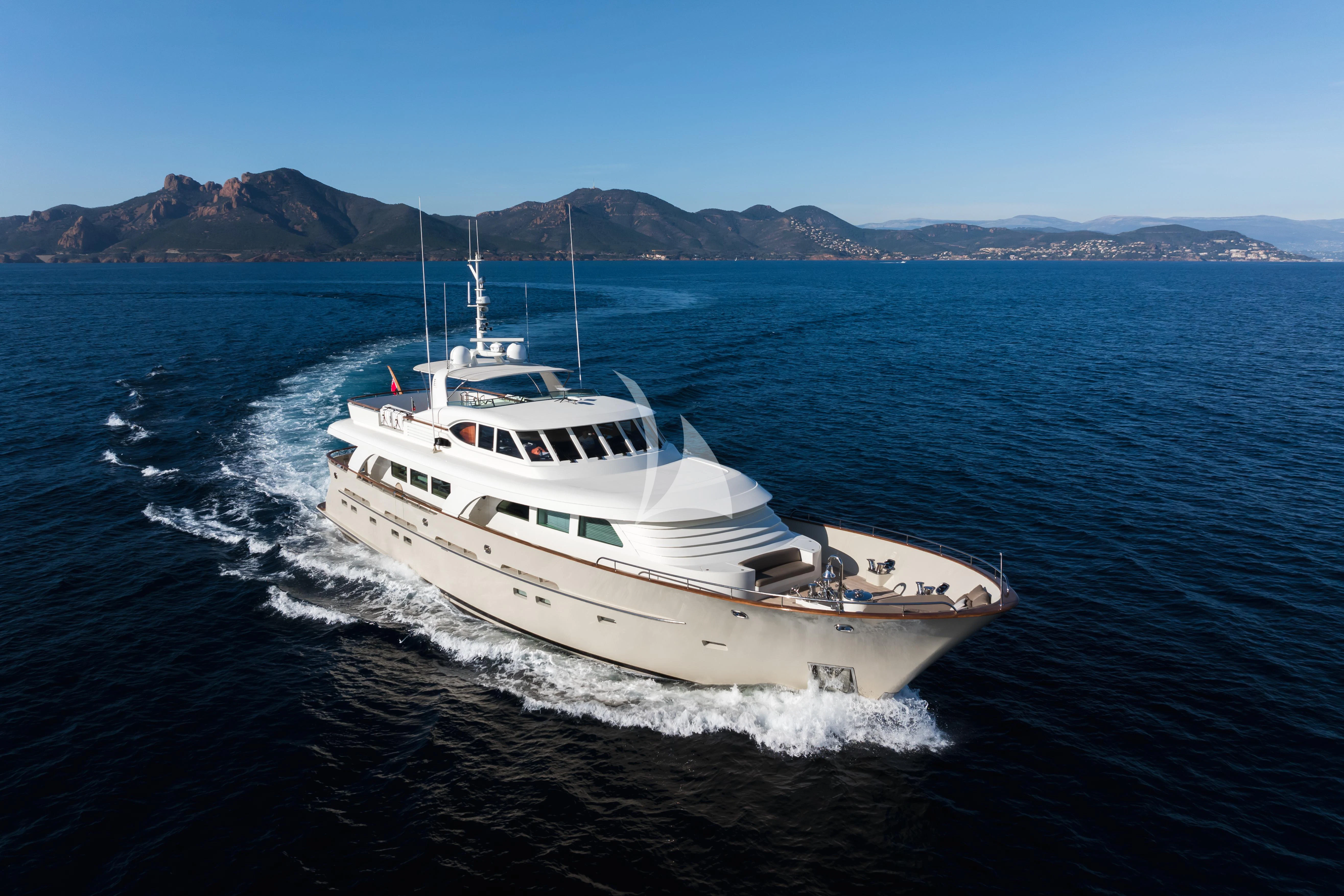 a boat on the water aboard ORIZZONTE Yacht for Sale