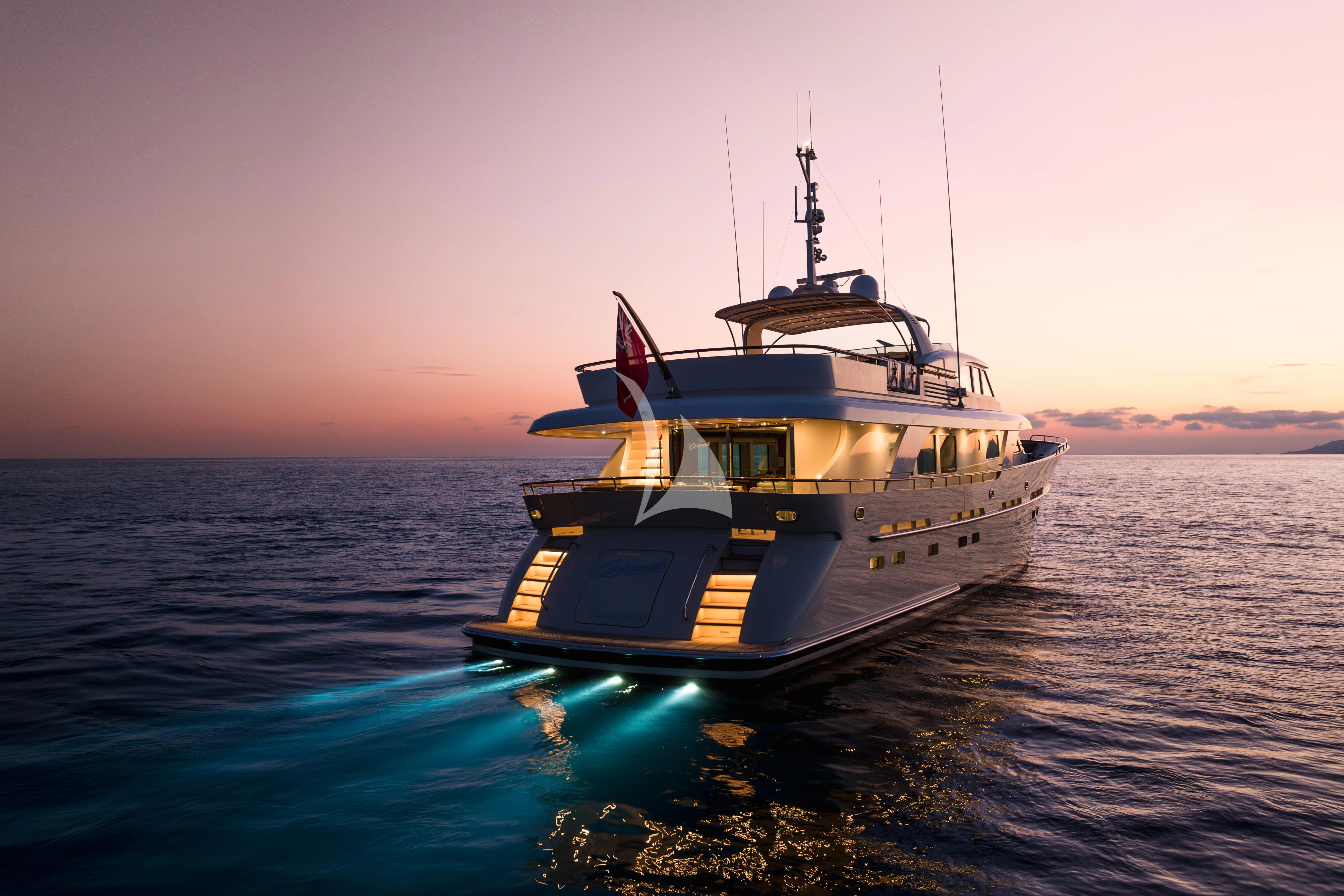 a boat in the water aboard ORIZZONTE Yacht for Sale