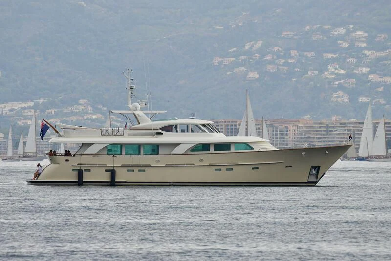 a boat in the water aboard ORIZZONTE Yacht for Sale