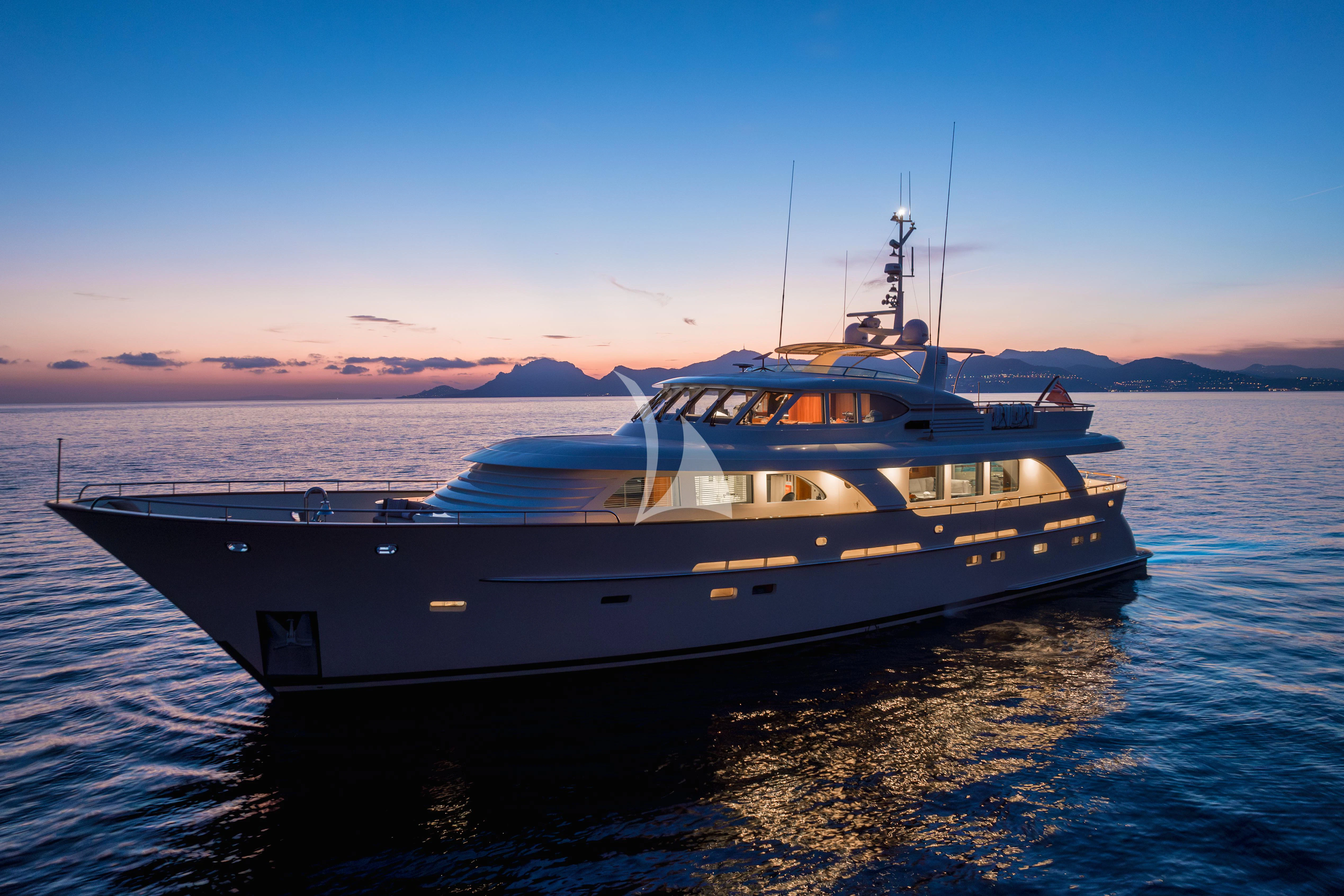 a boat on the water aboard ORIZZONTE Yacht for Sale
