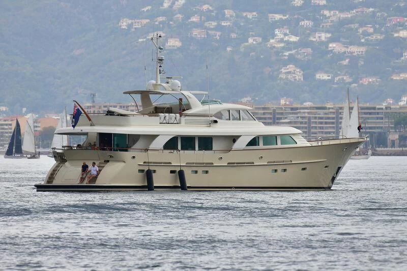 a boat on the water aboard ORIZZONTE Yacht for Sale