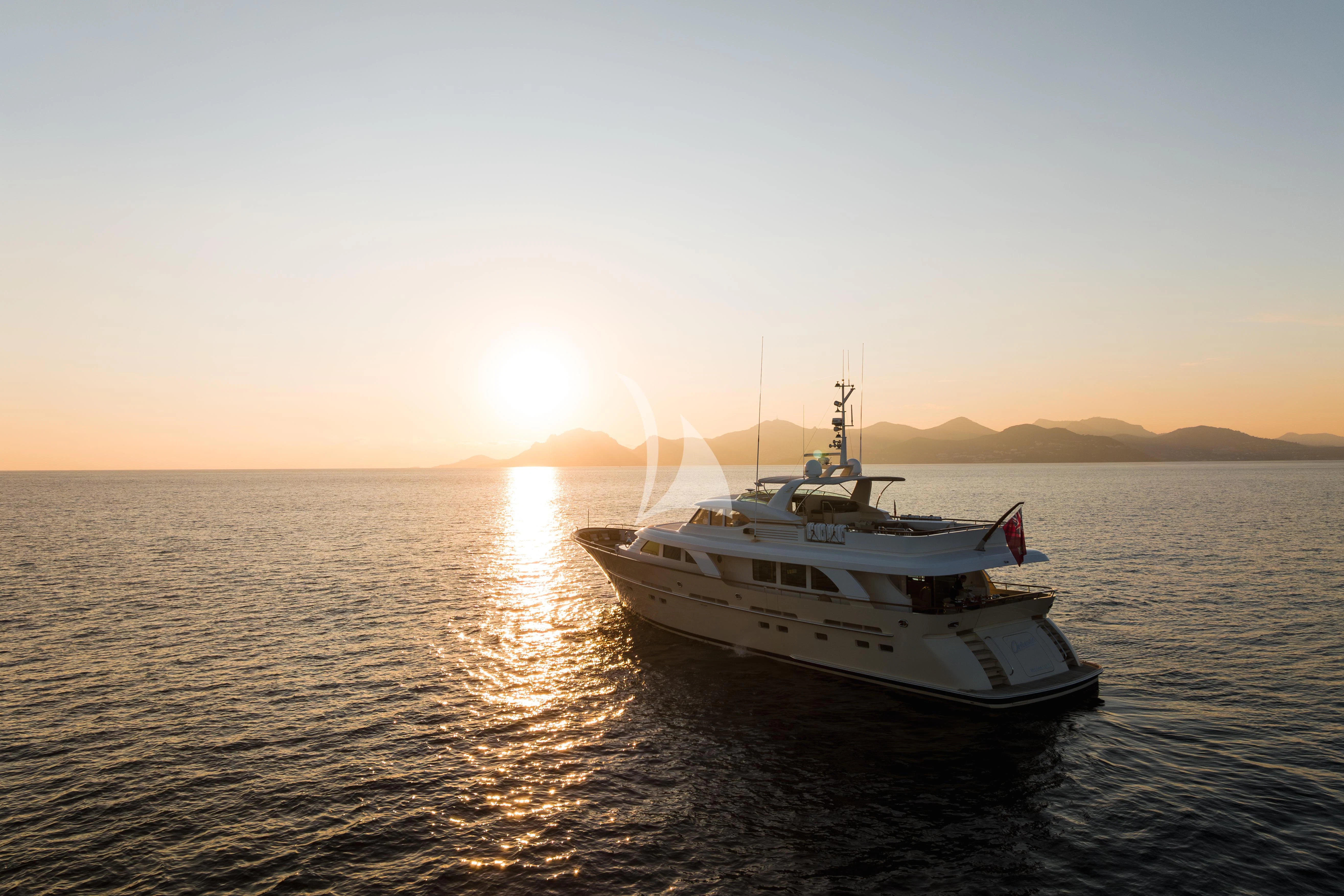 a boat on the water aboard ORIZZONTE Yacht for Sale