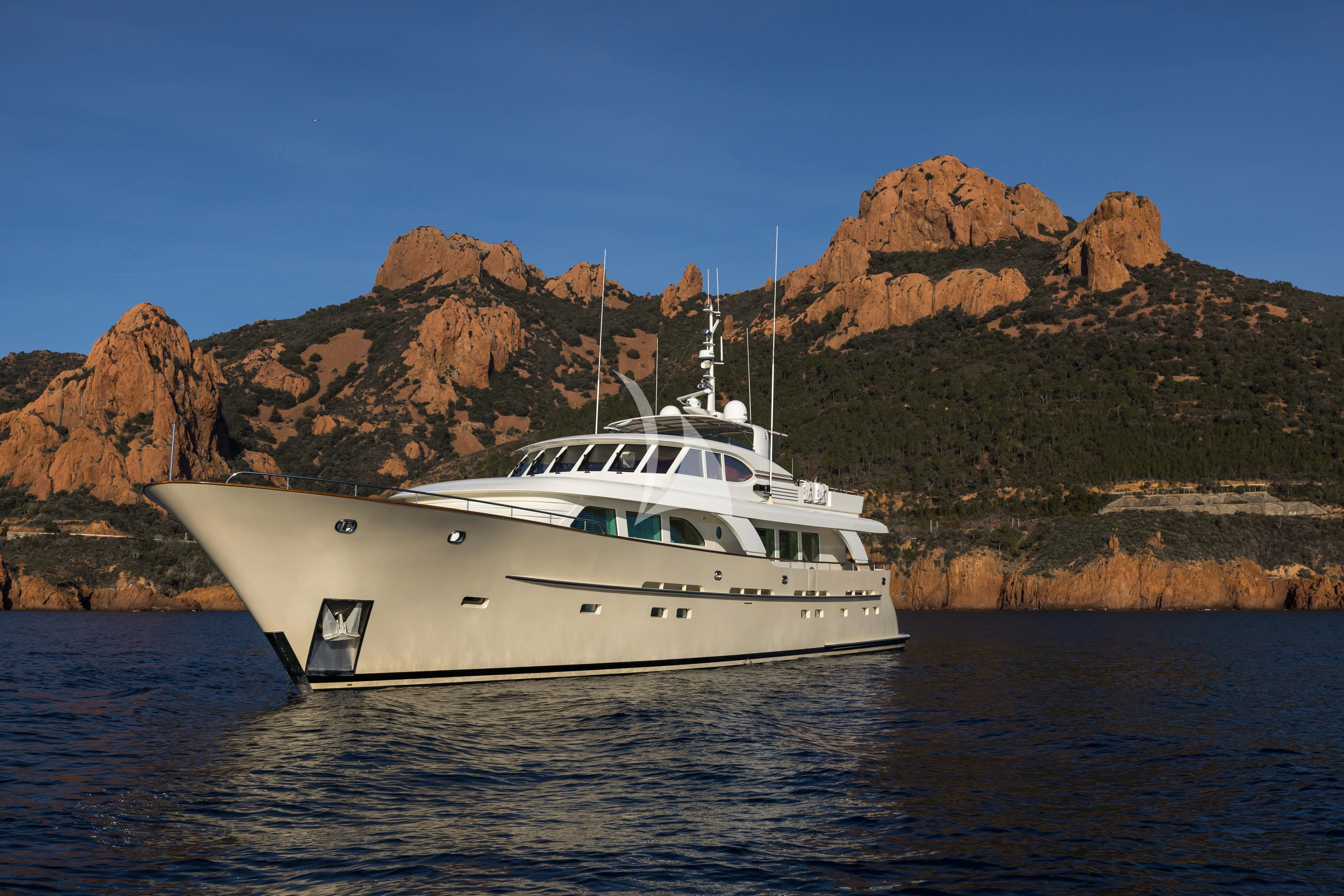a boat in the water aboard ORIZZONTE Yacht for Sale