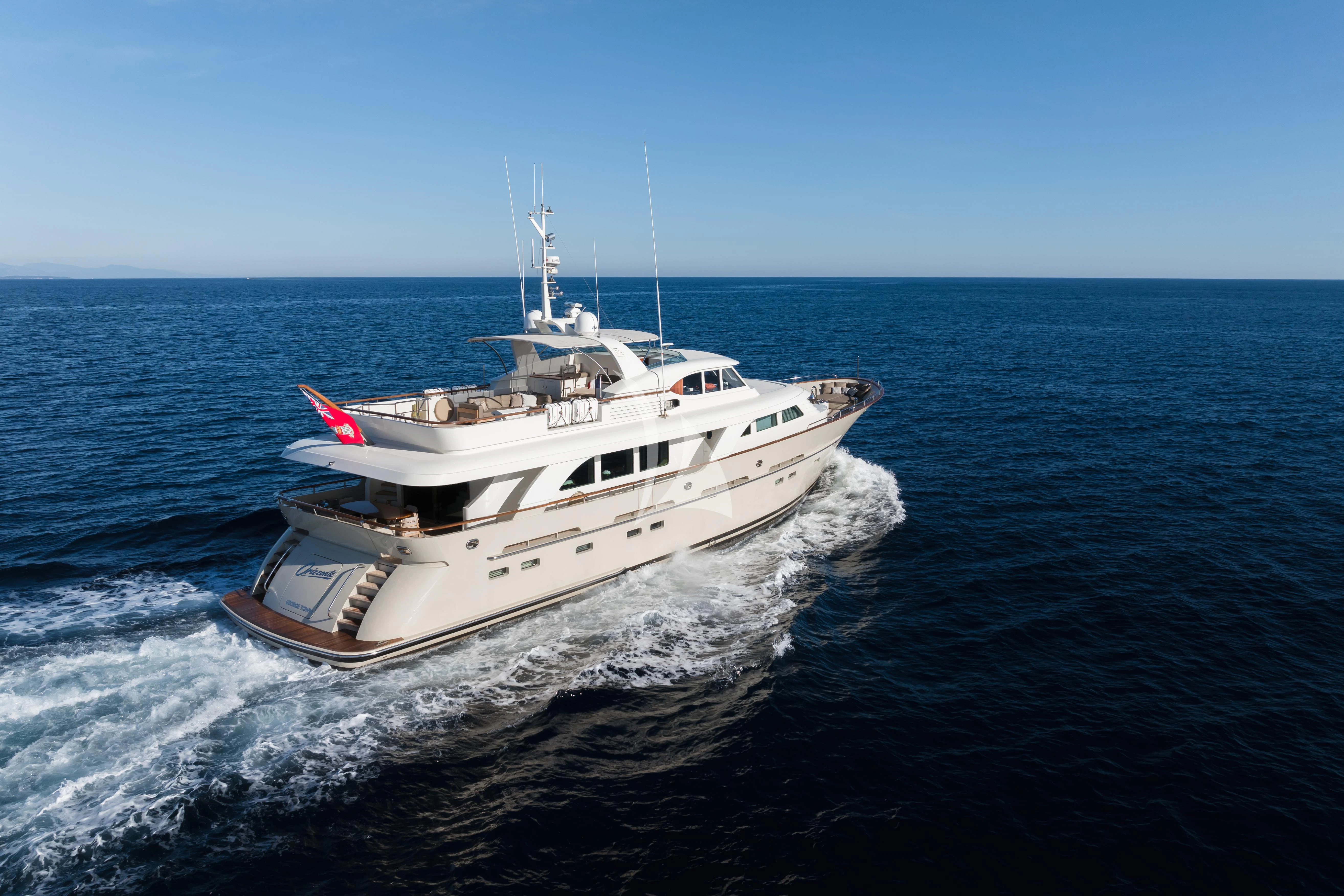 a boat on the water aboard ORIZZONTE Yacht for Sale