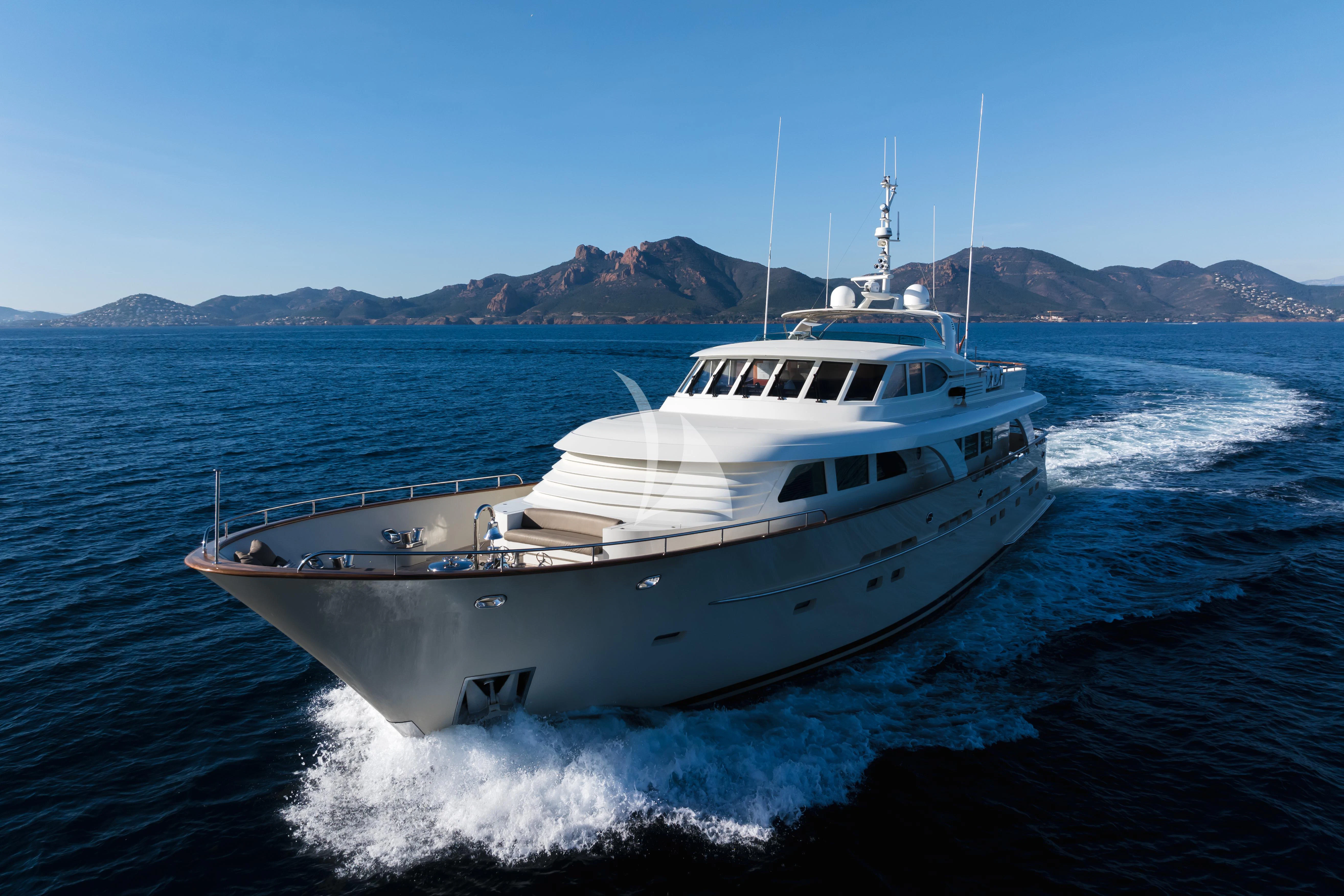 a boat on the water aboard ORIZZONTE Yacht for Sale