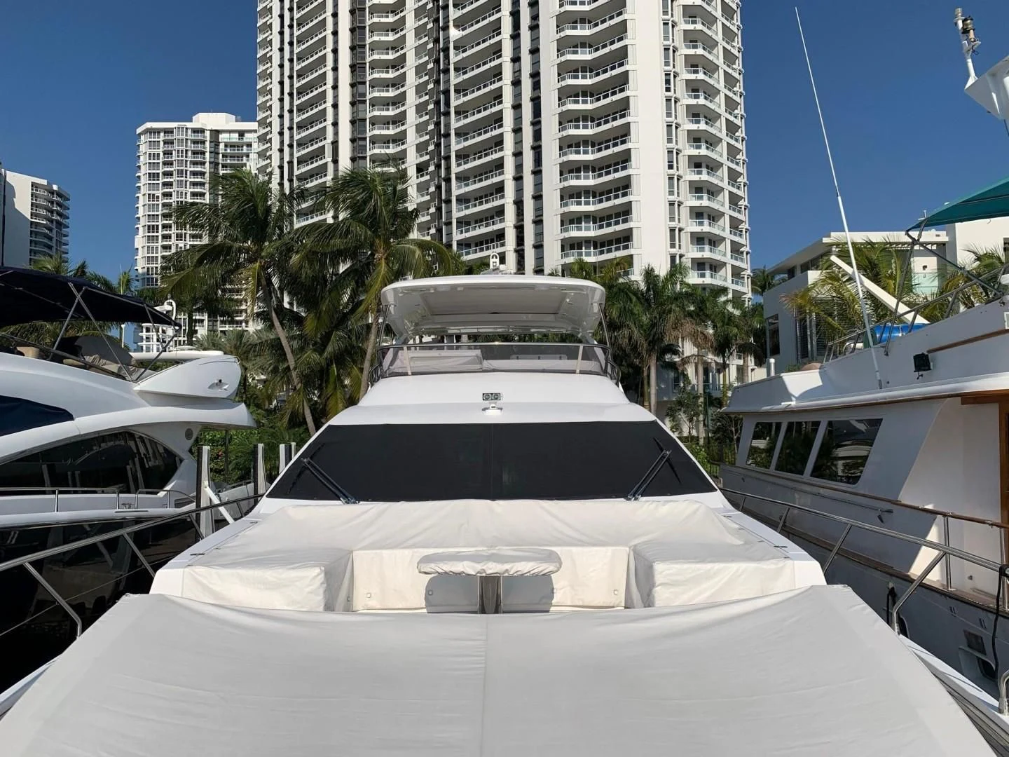 a boat in a harbor aboard AMALFI Yacht for Sale