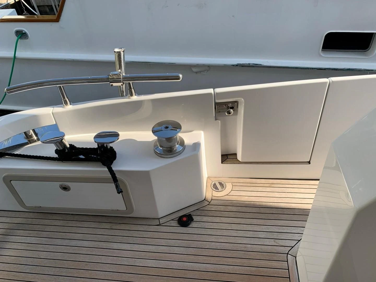 a white machine with a metal handle aboard AMALFI Yacht for Sale
